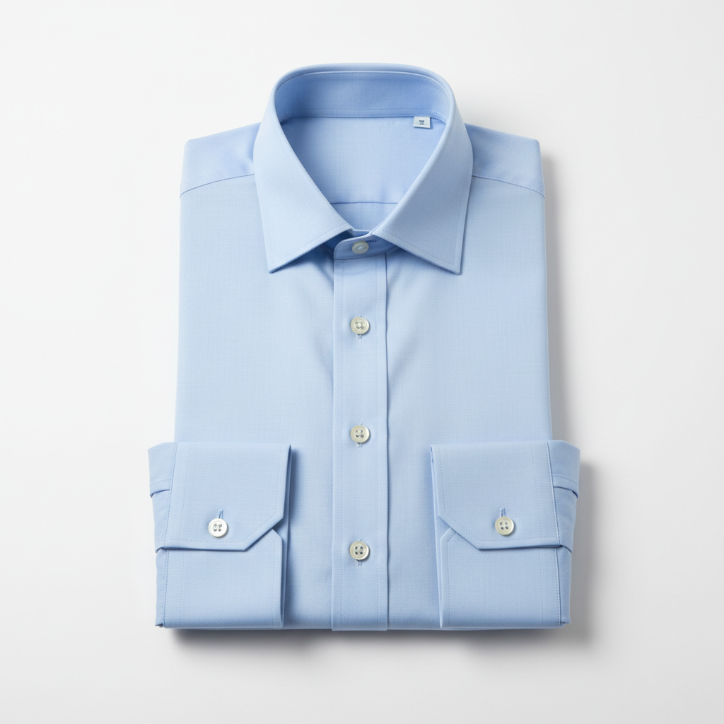 Chemise Bleu Ciel En Popeline 120/2