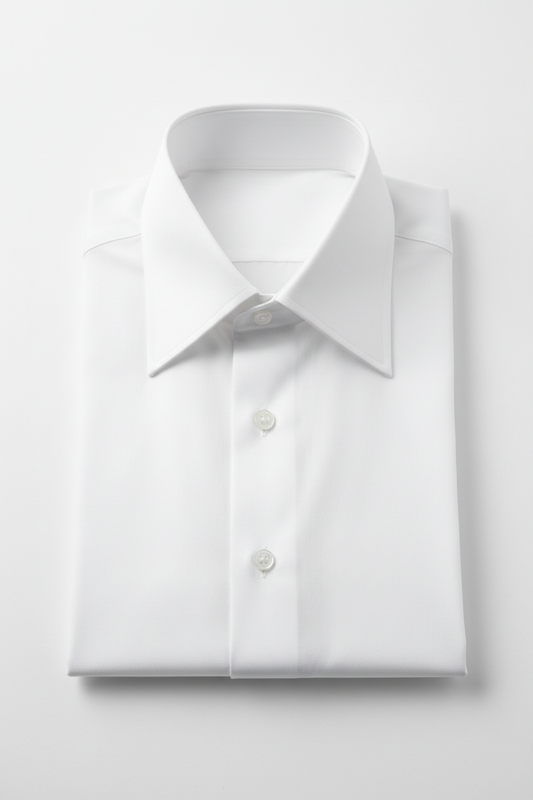 Superfine poplin white shirt